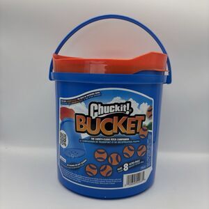 Chuckit Ultra Ball Dog Toy, Medium (2.5" Diameter) 8 Balls w/ Cleaning Bucket